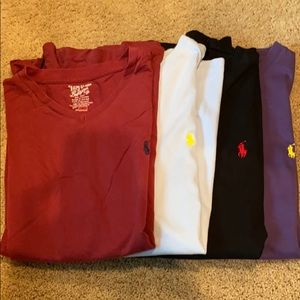 4 men’s polo Ralph Lauren t-shirts size M